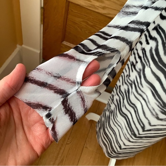 AFRM Shailene Sheer Mesh Dress with White Slip Size M - Picture 8 of 14